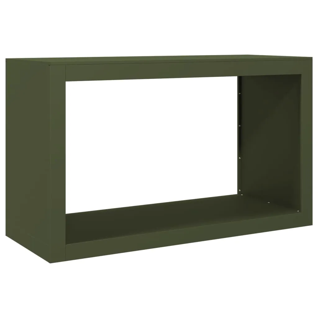 Porta Legnaia vidaXL Verde in Acciaio 100x40x60 cm | Design Esterno
