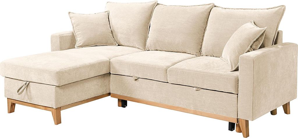 home24 Ecksofa mit Schlaffunktion Produktbild 