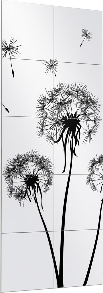 DEQORI Wandspiegel Puzzle 60x150 cm 'Flug der Pusteblume' Spiegel Ganzkörperspiegel