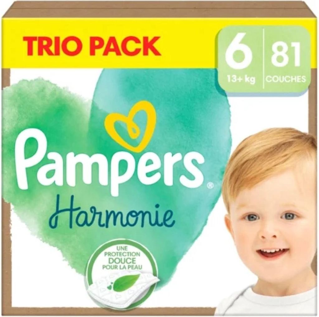 Pampers Harmonie Windeln - Größe 6 (13+kg) - 81 Windeln Produktbild 