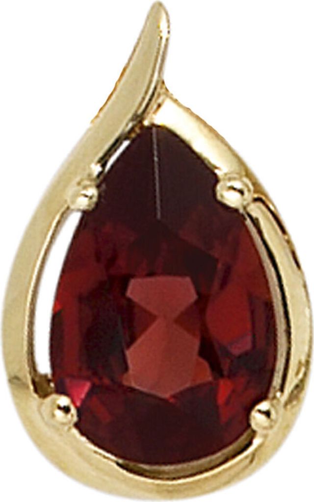 Anhänger mit Granat dunkelrot 585 Gold Gelbgold Halsschmuck Damen