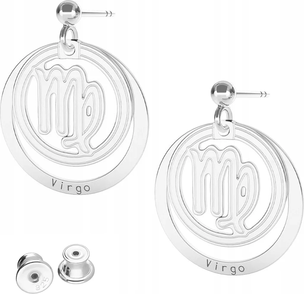 Gioielli Zodiaco Vergine Argento 925 | Orecchini Talismano Antiallergenici
