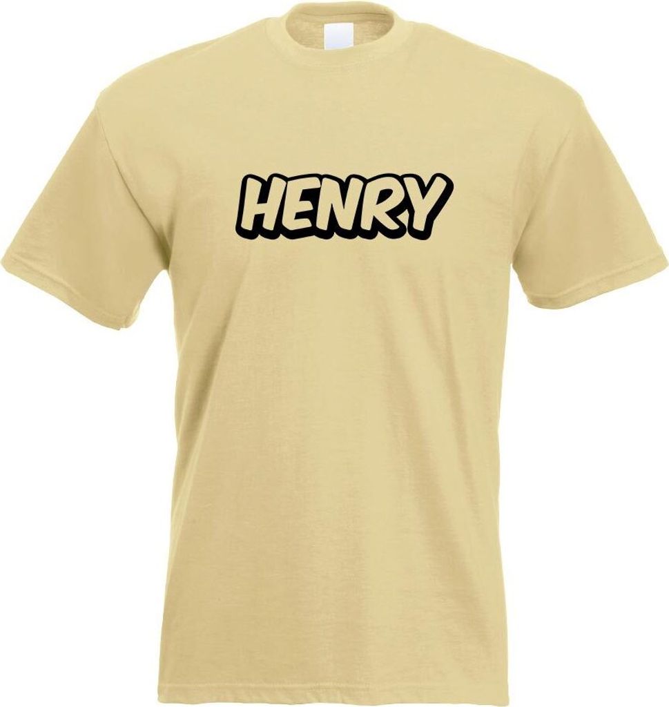 Kiwistar - T-Shirt - Khaki - Henry Vorname Jungen Motiv Bedruckt Funshirt Design Print - mit Motiv Bedruckt - Funshirt Design - Sport - Freizeit - ...