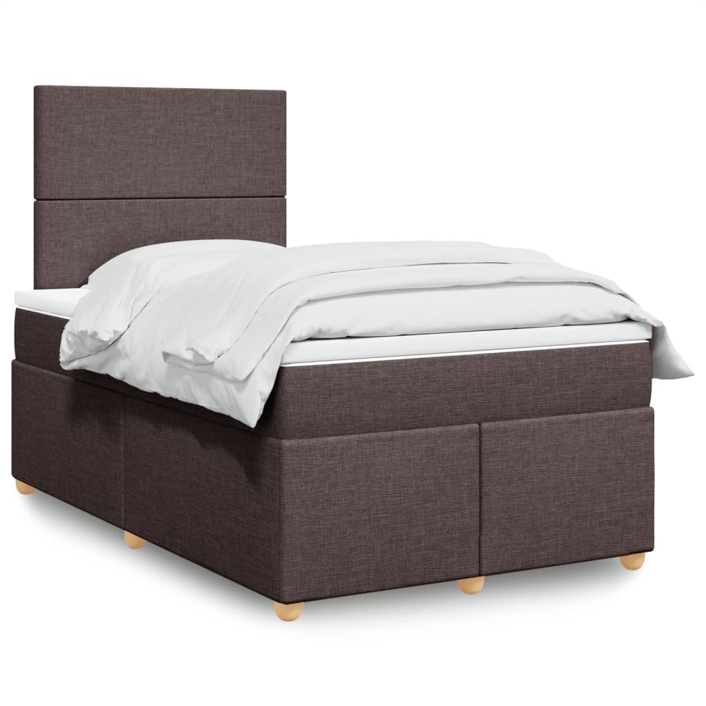 Maison Exclusive - Boxspringbett mit Matratze Dunkelbraun 120x190 cm Stoff