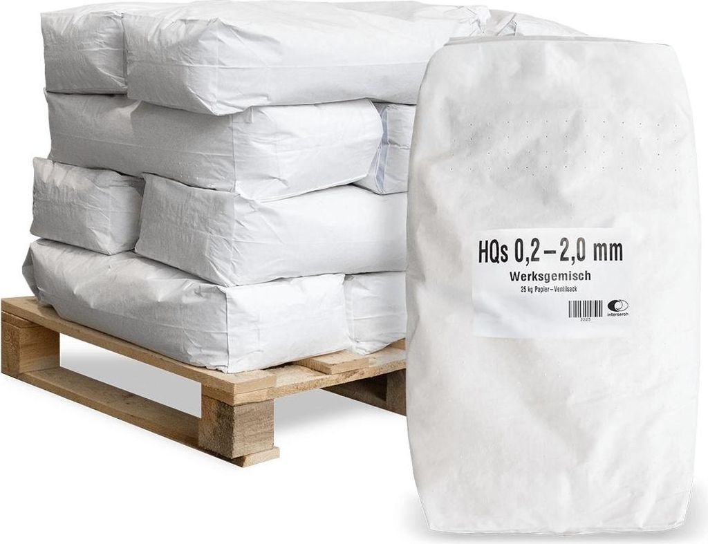 Galamio Quarzsand 0,2 - 2,0 mm 25kg x 12 Sack 300kg Palette Produktbild 