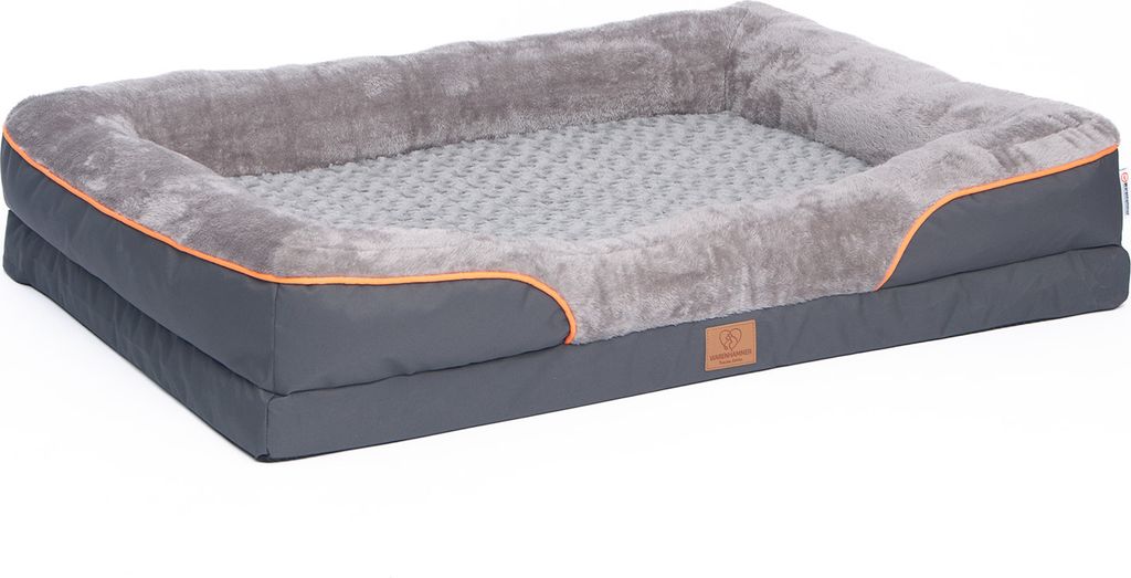 Orthopdisches Hundebett Hellgrau XXL 106 x 81 x 17 cm