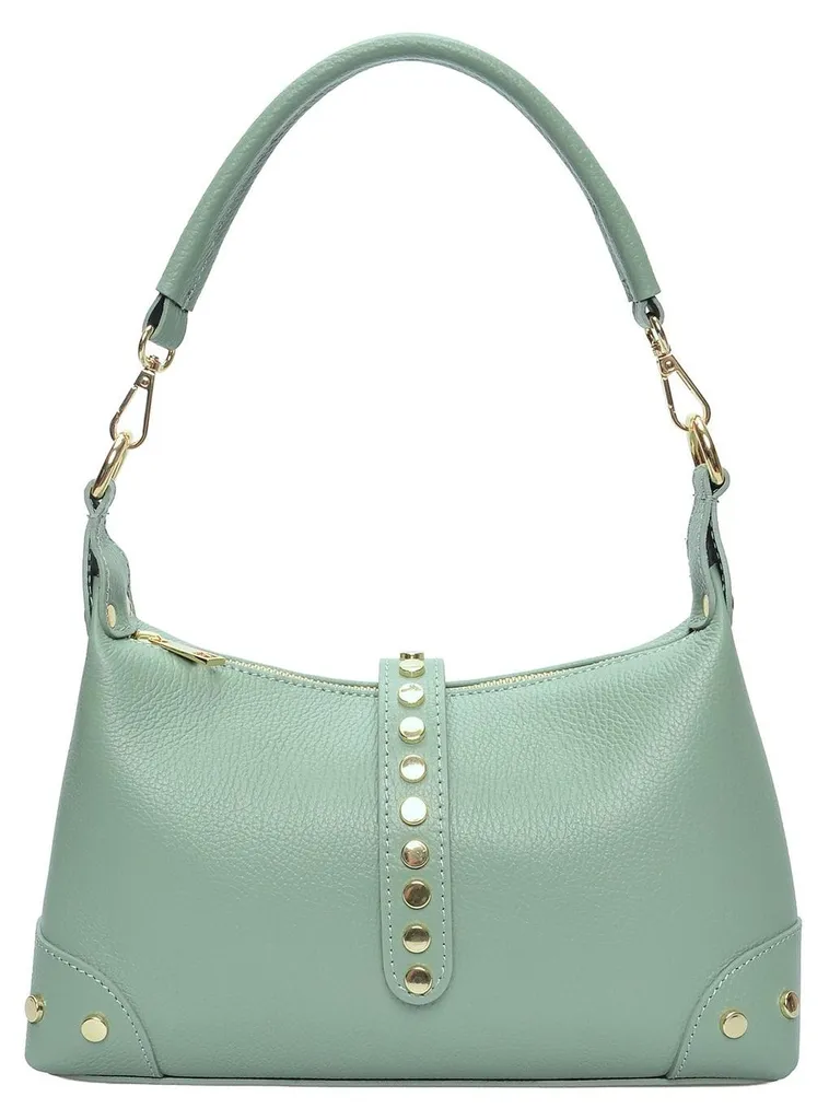 Sac bandoulière en cuir vert menthe Anna Luchini AL 165T pour femme