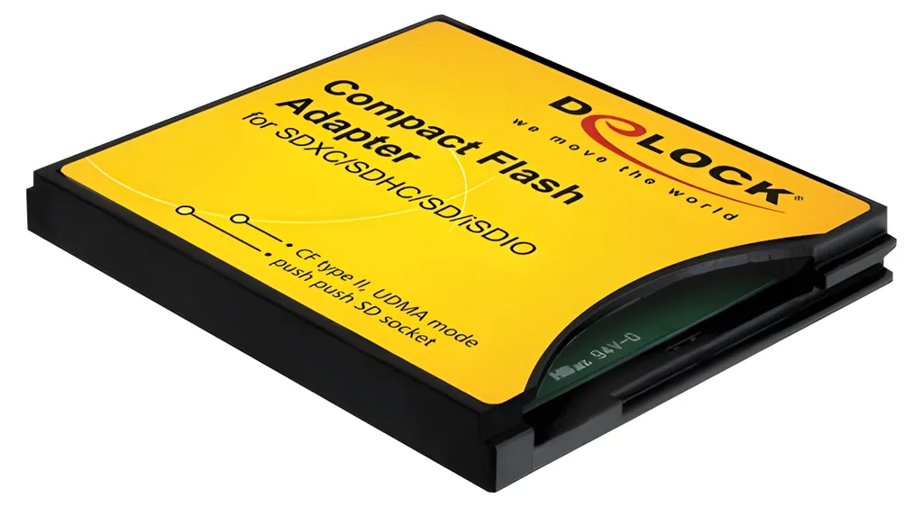 Adaptateur Delock SD vers CF pour Appareil Photo et Reflex Numérique Pro
