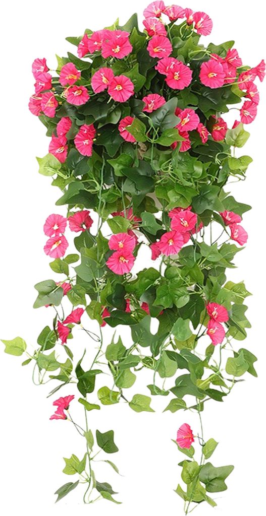 Künstliche Prunkwinde, 44 Köpfe, realistische Petunienblume aus Seide, UV-beständig, für drinnen und draußen, Garten, Hof, Wandbehang, Kunstbl...