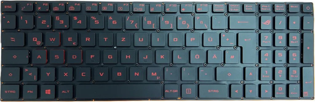 Clavier Rétroéclairé Rouge Asus GL702ZC-GC006T Noir Standard Français