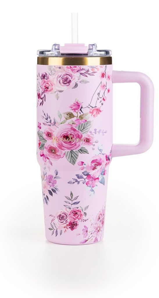Vaso térmico Rosmarino MegaCup Roses 870 ml – rosa Imagen del producto 