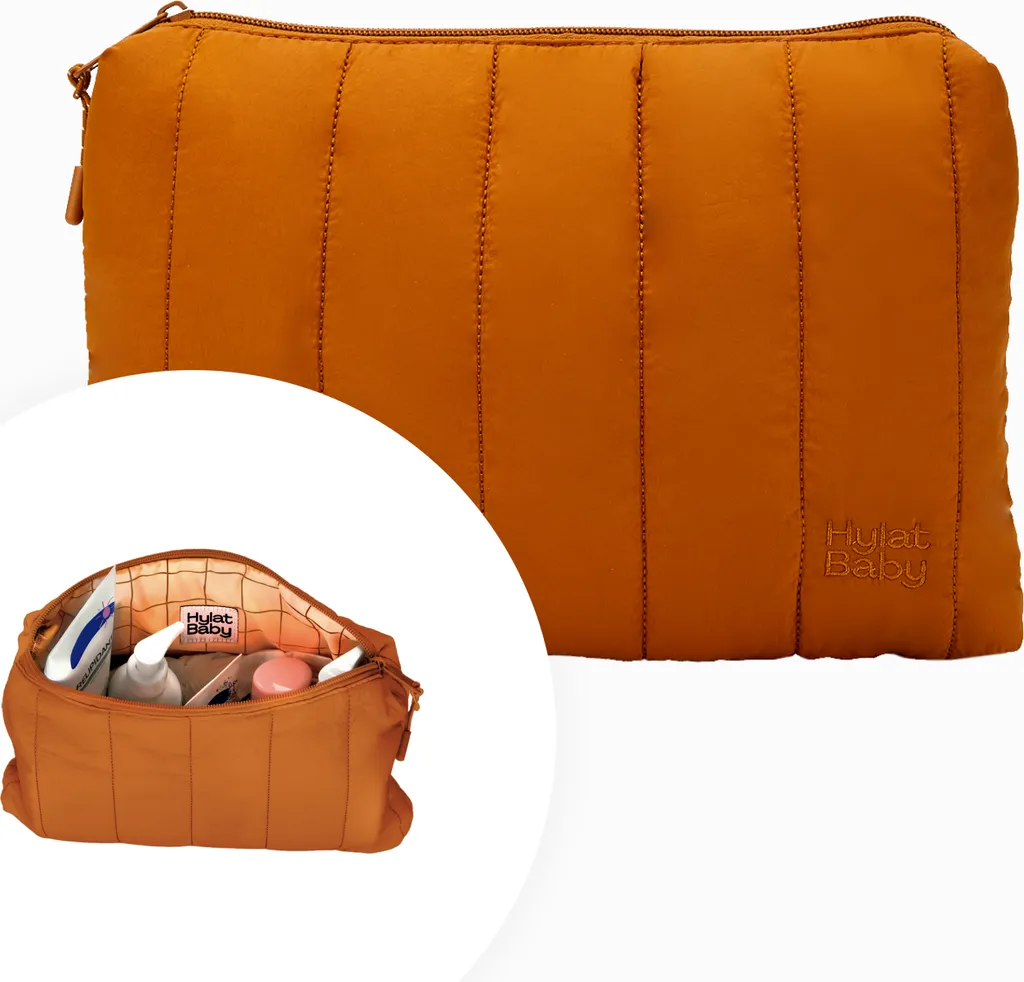 Hylat Borsa Pannolini Trapuntata Marrone - Organizer Beauty Case Bimbi
