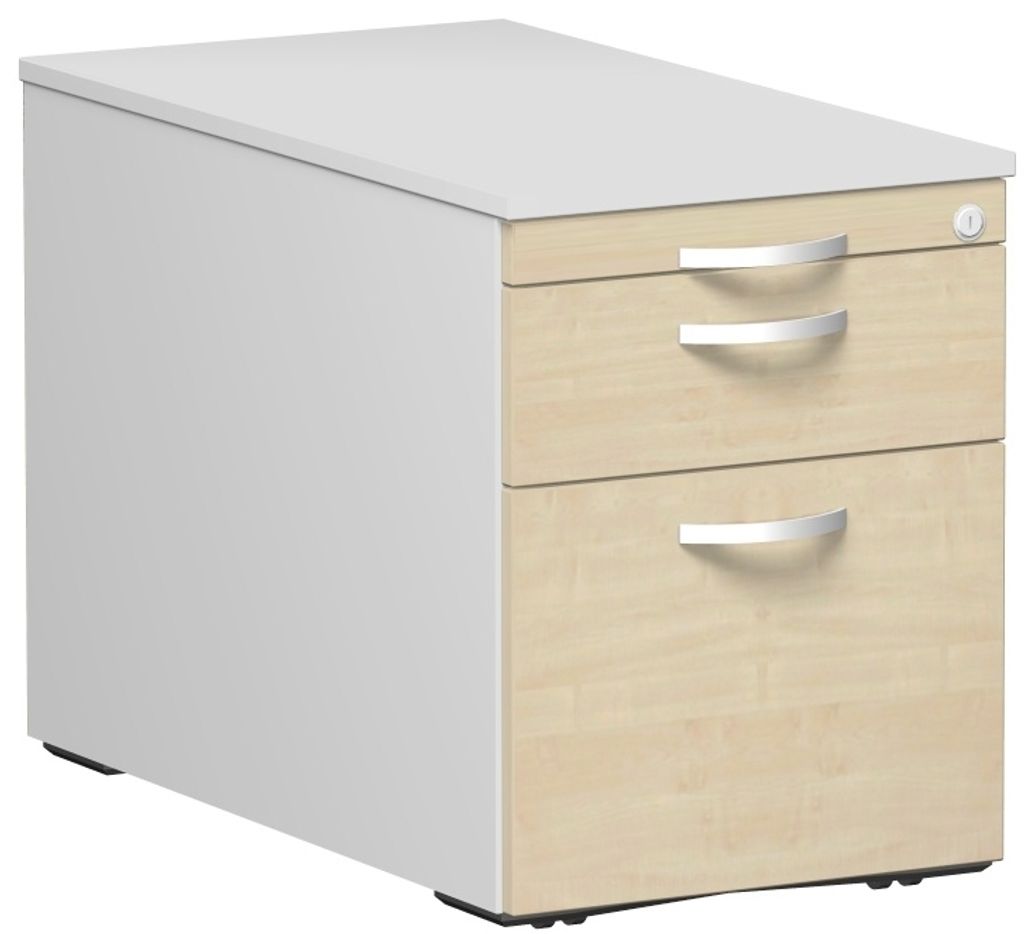 Geramöbel Rollcontainer Hängeregistratur und 1 Metall-Schubfach, mit Utensilienschubfach, Metall-Rollschubführung, Zentralverriegelung, verdeckt...