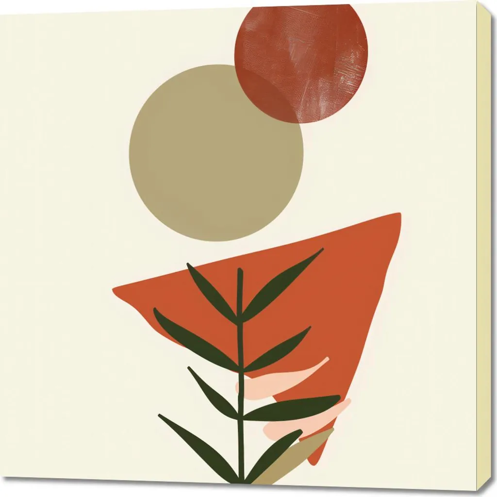 Tableau Image 90 x 90 cm en Fibres Organiques Naturelles Style Moderne