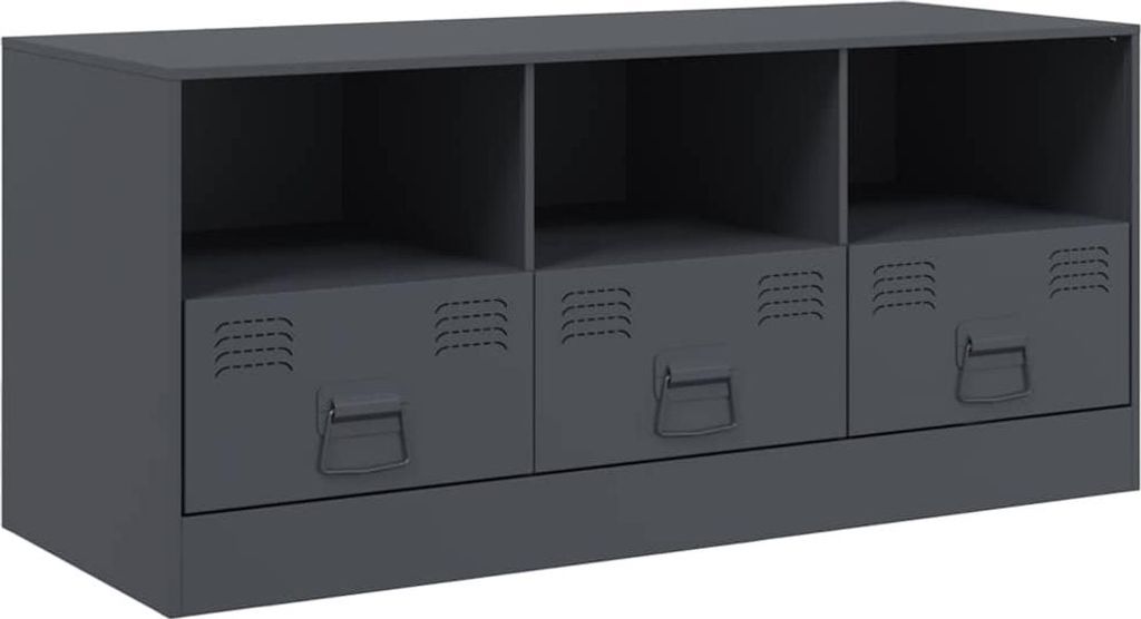 vidaXL TV-Schrank Anthrazit 99x39x44 cm Stahl