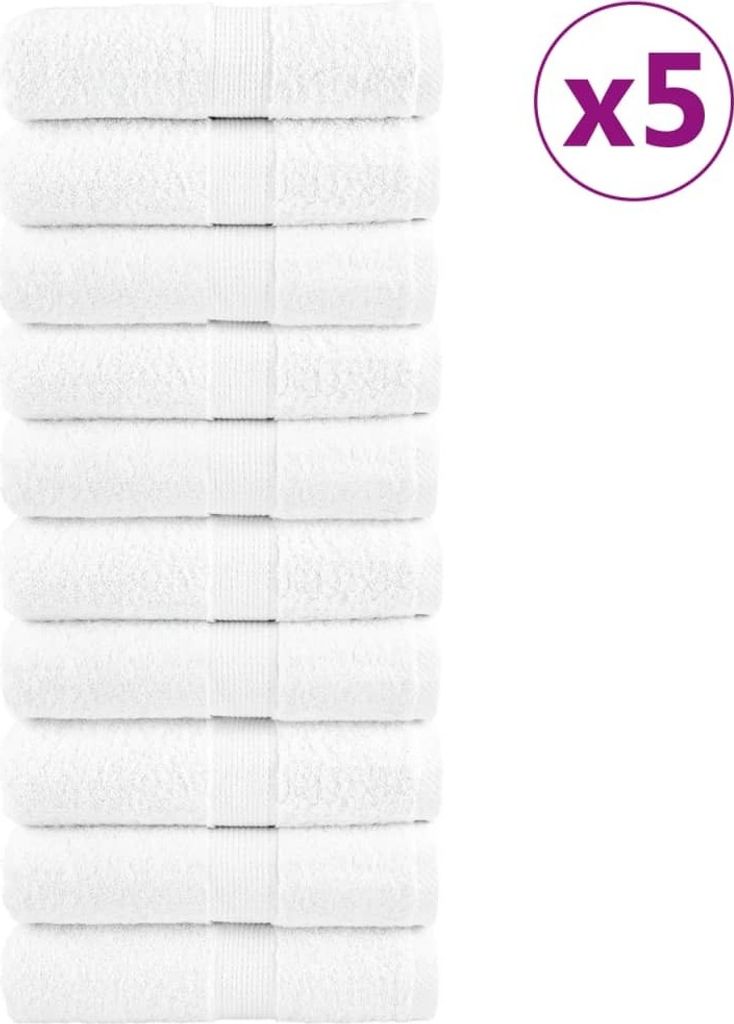 Premium-Seiftücher SOLUND 50 Stk. Weiß 30x30 cm 600 g/m²