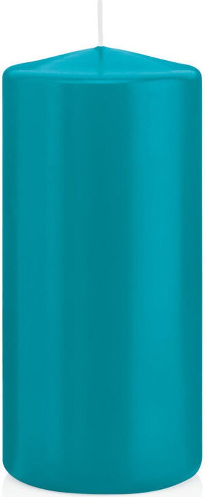 Stumpenkerzen in RAL-Qualität Azurblau Ø 68 x 150 mm, 12 Stück