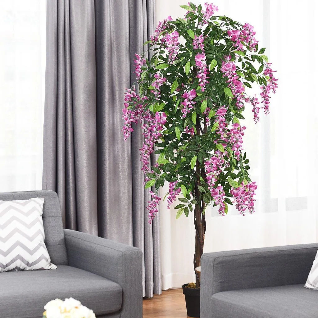 Decorazioni Albero Rosa Albero Artificiale Da Balcone Con Fiori