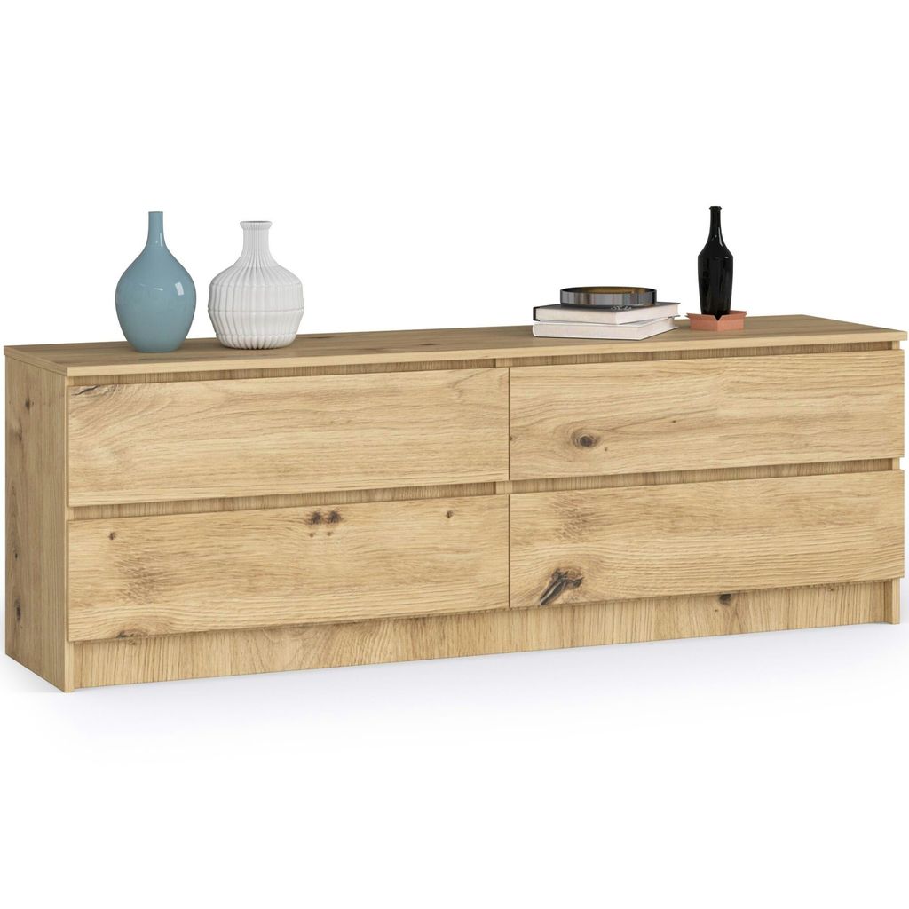 Kommode AKORD K160 Eiche Artisan 160 cm 4 Schubladen B160 x Produktbild 