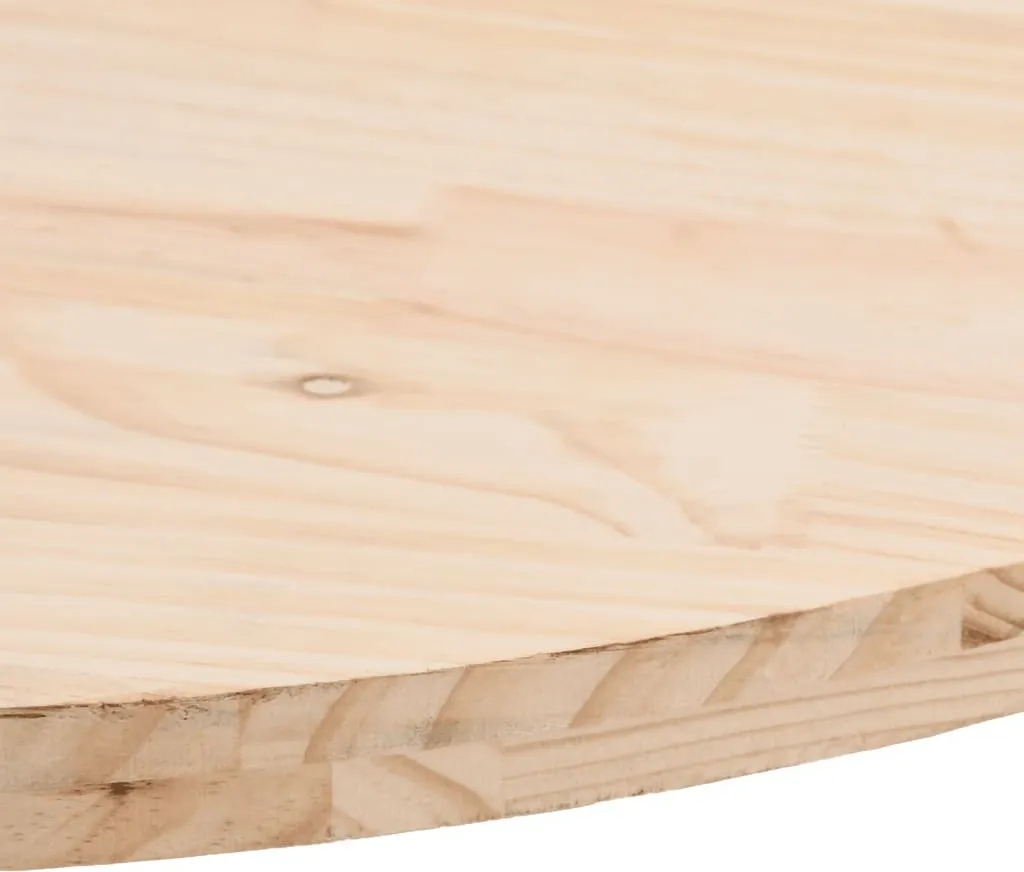 Piano Tavolo In Legno Massello Di Pino Oval 80x40x2,5 Cm - Bianco Verniciato - Per Rinnovare Tavoli E Mobili