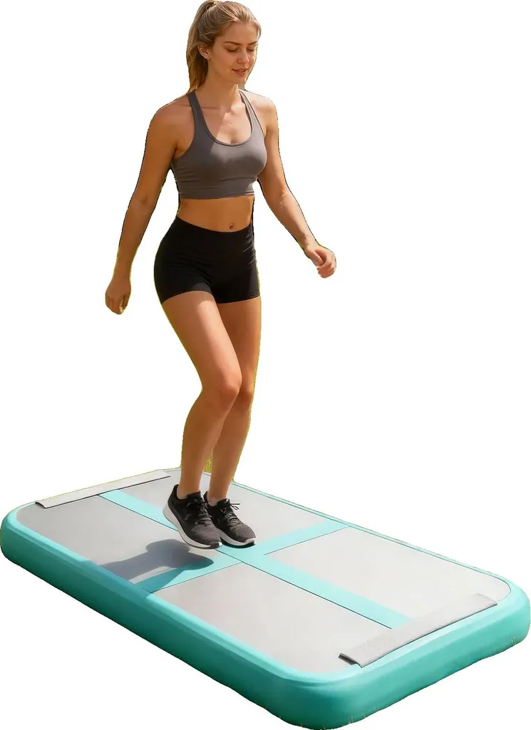 Tapis de gym gonflable antidérapant et imperméable épaisseur 10 cm