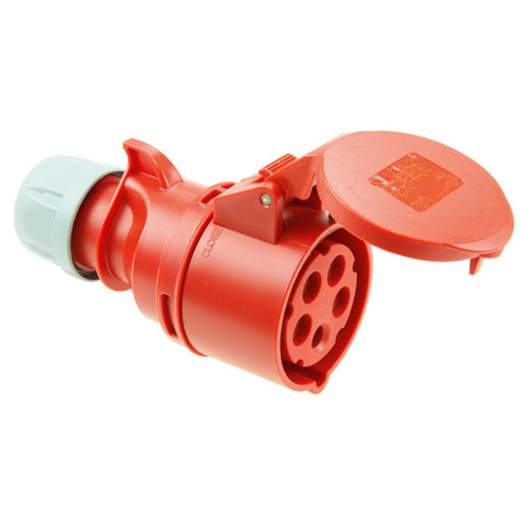 Starkstromsteckdose Rot 32 Ah/415 Volt 5-polig