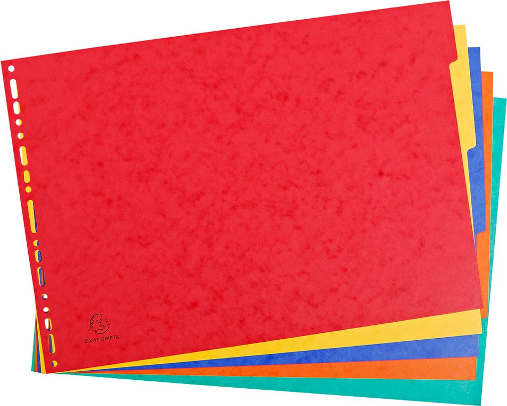 Exacompta 20x Register A3, Colorspan-Karton 400g, 5 Taben - 2905E