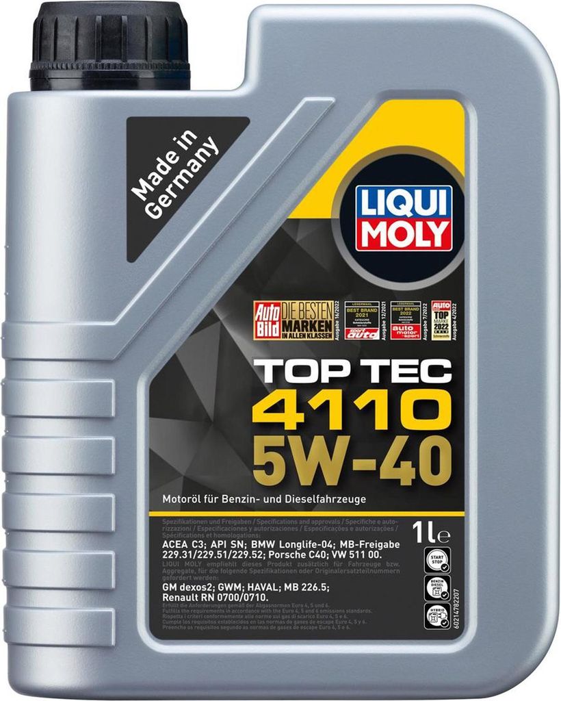 LIQUI MOLY Top Tec 4110 für 5W-40 1 Liter Motoröl Motorenöl Produktbild 