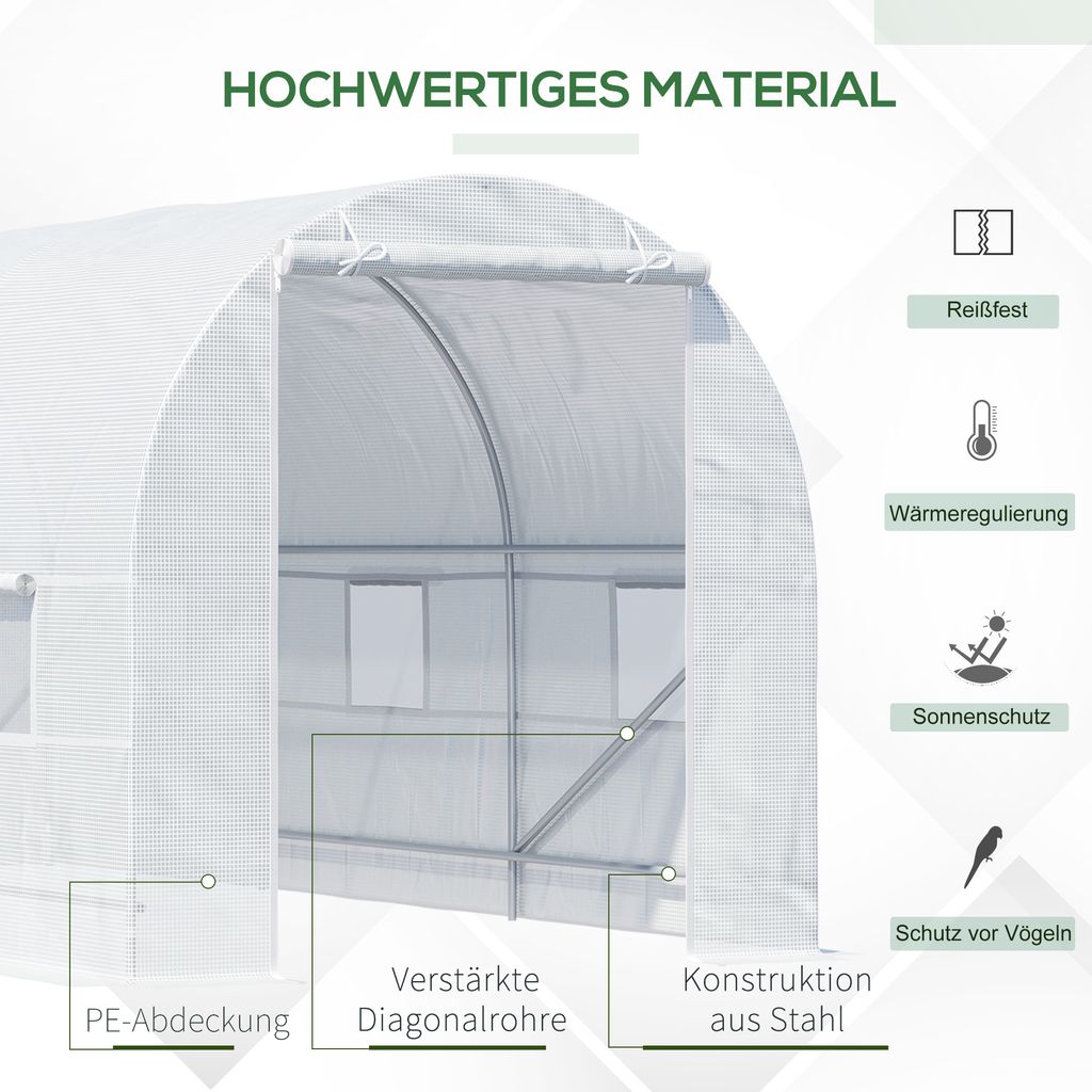 Outsunny Gewächshaus Foliengewächshaus Treibhaus Produktbild 4