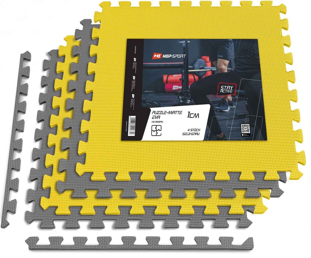 Hop-sport Podložka fitness I Podložka puzzle EVA 1cm - 4 ks Obrázok produktu 