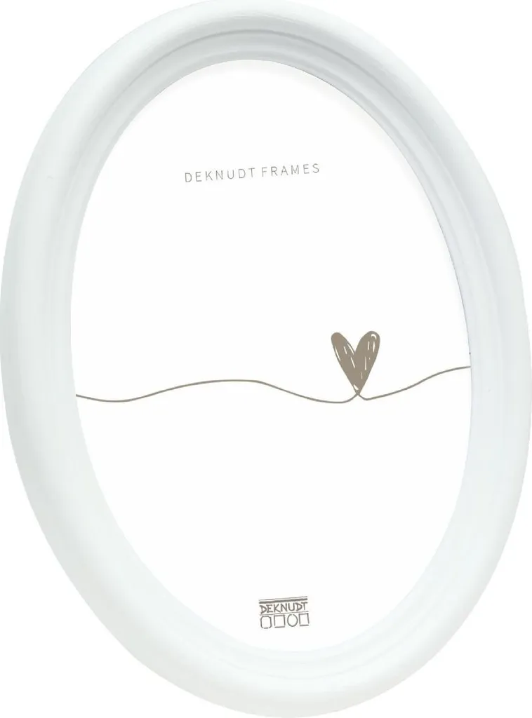 Deknudt S100F1 Cadre Photo Ovale Blanc 13x18 cm en Plastique avec Verre