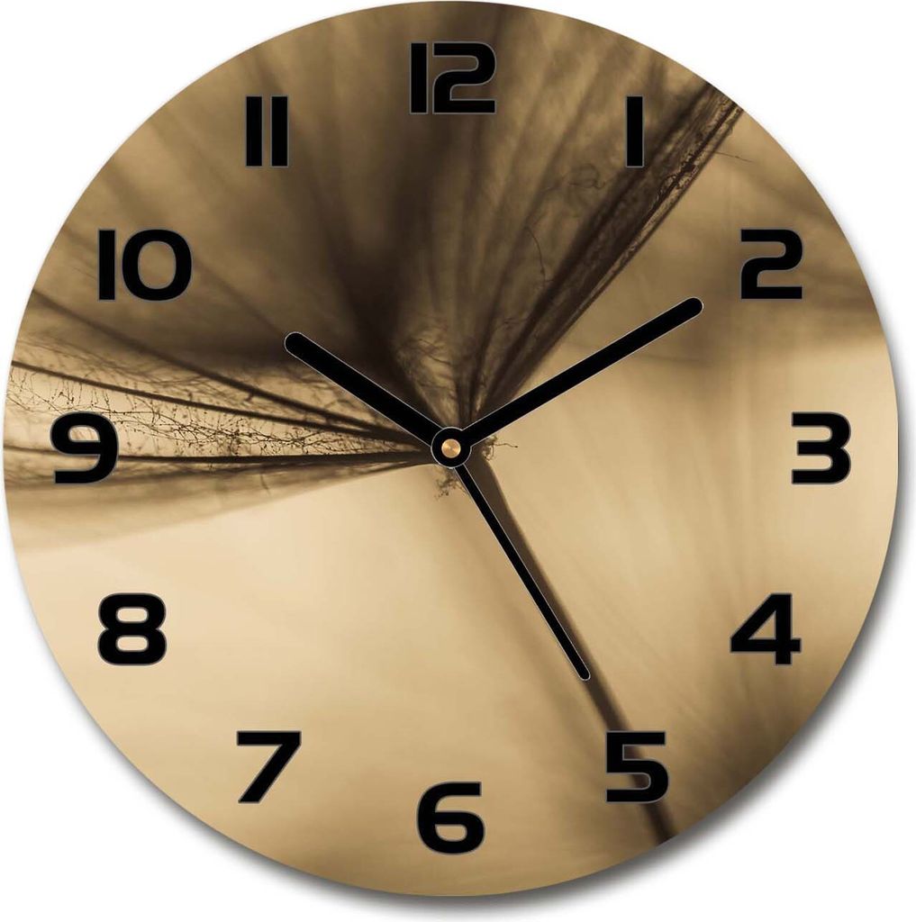 Wanduhr aus Glas 30fi Glasbild Glasuhr Gehärtetes Glas - schwarze-zeiger - The dandelion was sown