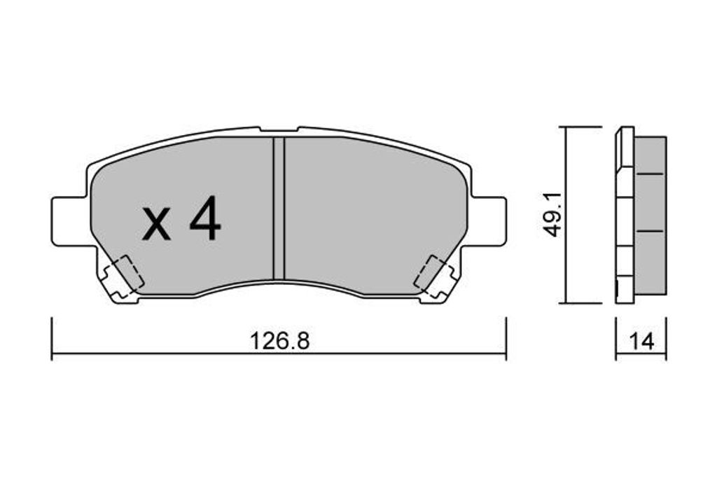 AISIN Bremsbeläge Satz Vorne Bremsklötze für TOYOTA Avanza I (F600) BPTO-1026