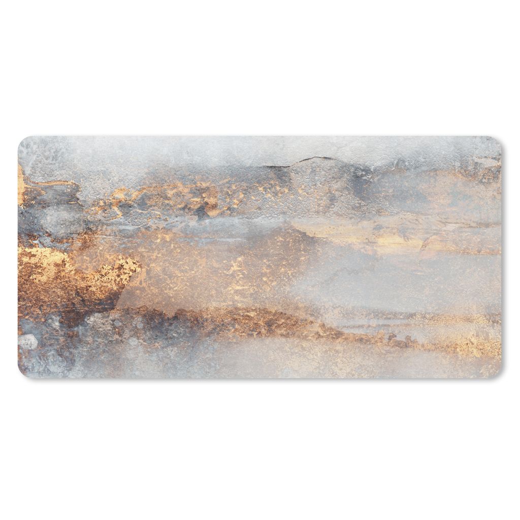 MuchoWow Mauspad Mousepad Nebel - Gold - Abstrakt 60x30 cm - Mousepads - Maus Mat - Pad - Mausunterlage - Nachhaltig