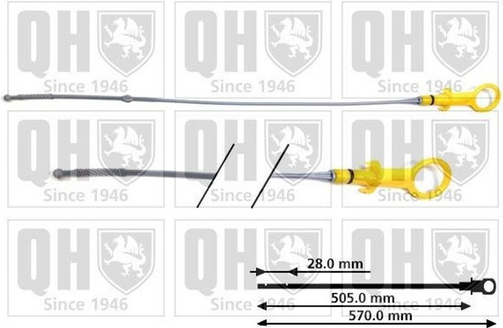 QUINTON HAZELL QOD164 Ölmessstab Ölpeilstab Ölstab für RENAULT TWINGO II (CN0) Wind Cabrio