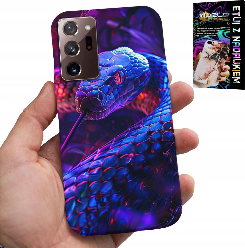 Hülle Für Samsung Note 20 Ultra - Schlange Kobra Klapperschlange Reptil Hülle + Folie