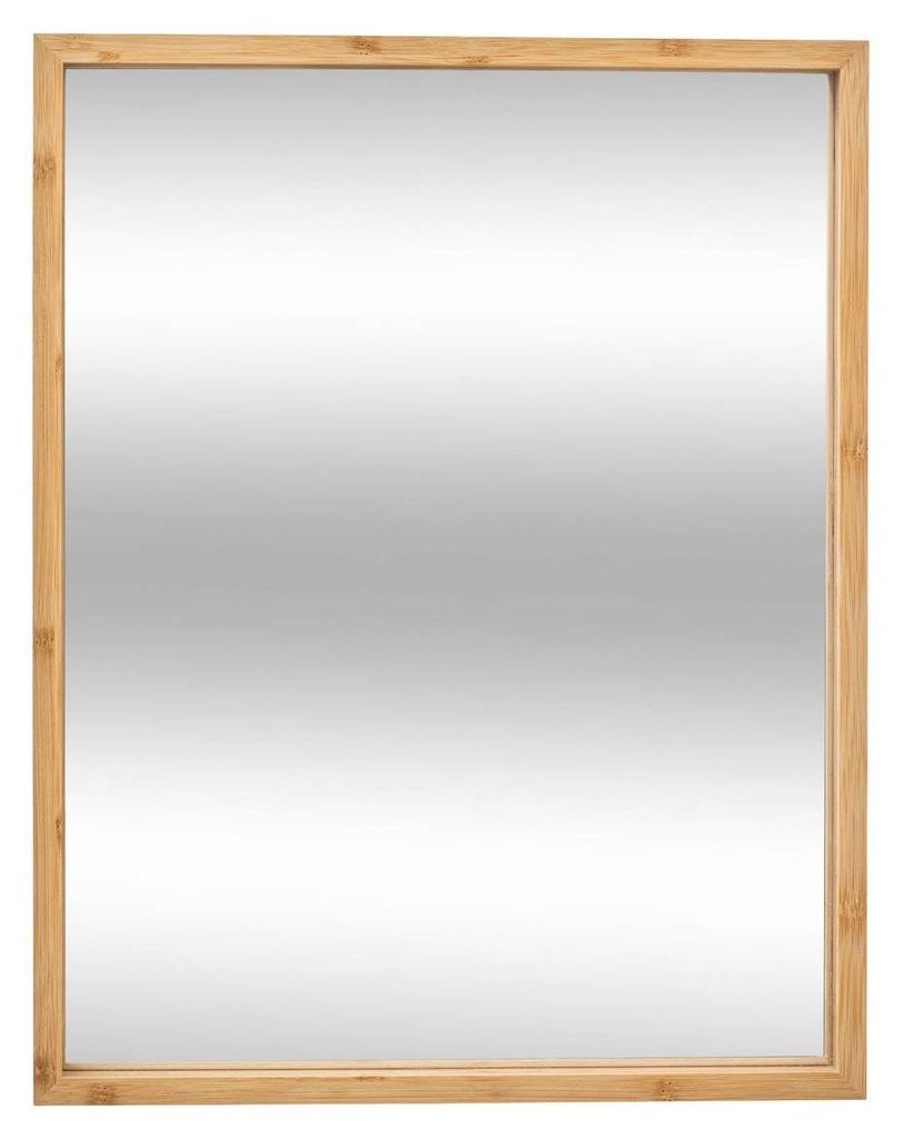 Specchio da parete - 34 x 44 cm - MDF/Bambù/Vetro - Cornice Immagine del prodotto 