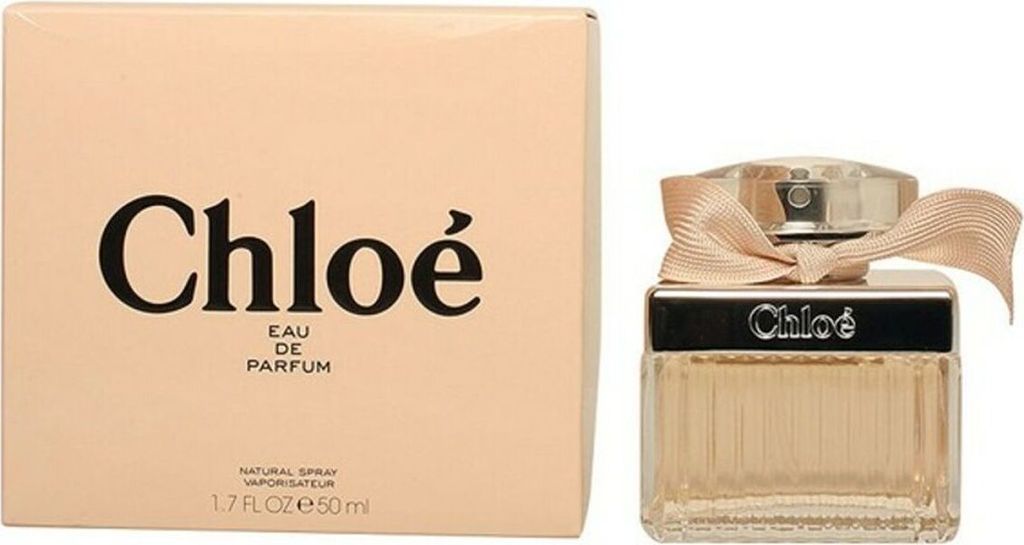 A box of Chloé perfume is shown next to the perfume bottle.