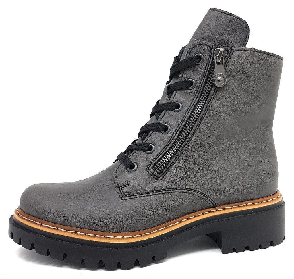 Rieker  Damenschuhe Stiefeletten Schnürer Stiefel Grau Productafbeelding 