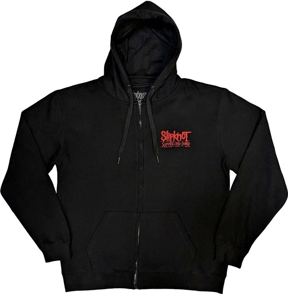 Slipknot - Hoodie mit durchgehendem Reißverschluss Rückseitiger Aufdruck für Herren/Damen Uni RO9668 (L) (Schwarz)