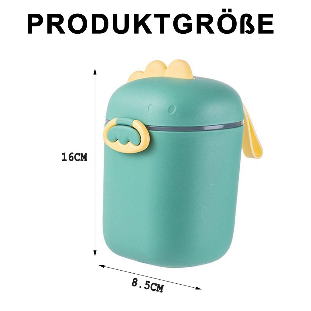 VEGOATY 1L Milchpulver Aufbewahrungsbox - Tragbarer Versiegelter  Milchpulverspender Mit Lffel, Feuchtigkeitsbestndig Braun  Feuchtigkeitsbestndiger Milchspender
