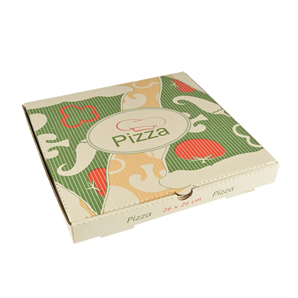 Carton Pizza PAPSTAR 26 cm pour Livraison et Vente à Emporter - 100 Pcs