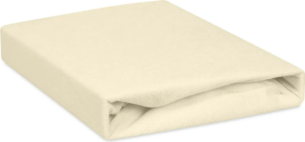 Drap-housse imperméable crème 60x120x10 cm avec éponge ultra douce