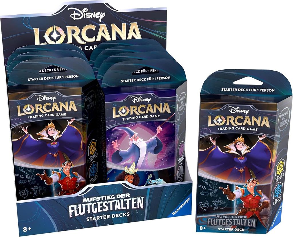 Disney Lorcana 2: Aufstieg der Flutgestalten Starter Decks Display Deutsch