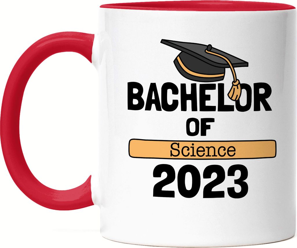 Bachelor of Science 2023 Tasse Rot Studium Absolvent Abschluss Geschenk Bachelorabschluss Uni