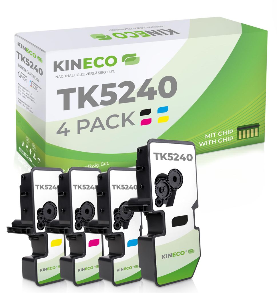 Kineco 4X Toner ersetzt TK5240 Multipack für Kyocera Ecosys Produktbild 