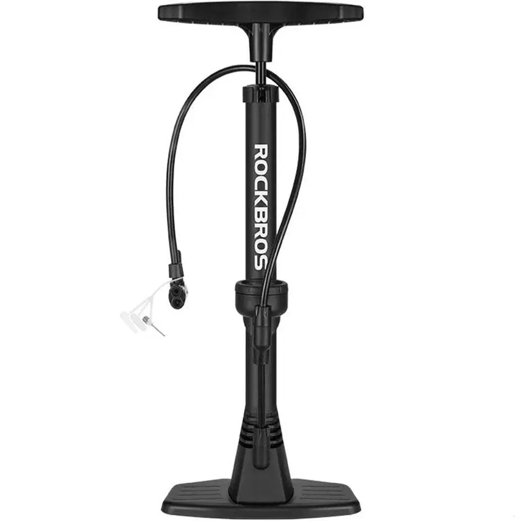 Pompe de Sol Vélo pour Gonflage Rapide VTT et Route Rockbros Noire