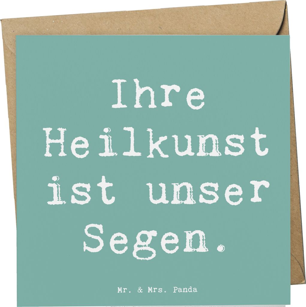Mr. & Mrs. Panda Grußkarte Spruch Arzt Segen - Meeresbrise Produktbild 
