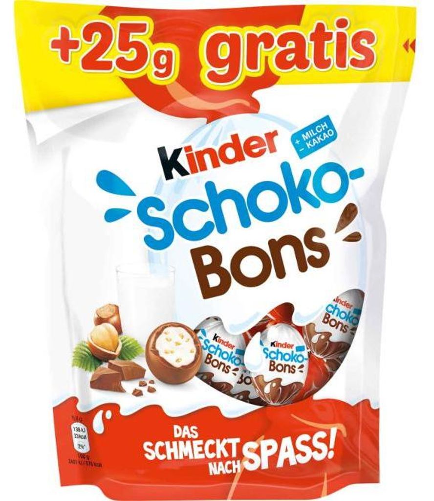 kinder Schoko-Bons 200g + 25g gratis Produktbild 