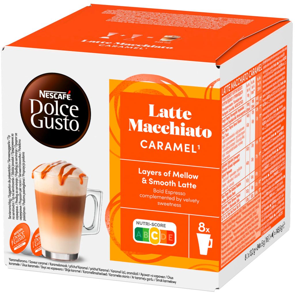 Nescafé Dolce Gusto Caramel Latte Macchiato, Karamell, Produktbild 